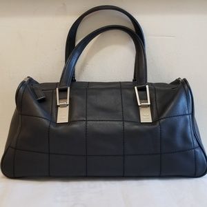 Black leather bag